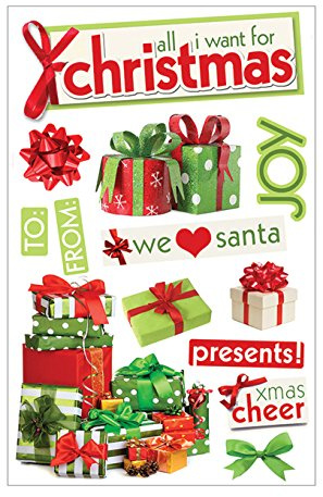 Paper House 3D Stickers 4.5x8.5-All I Want For Christmas