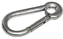 Edelst.-Karabinerhaken mit Kausch 40x 4mm <2 Stk>