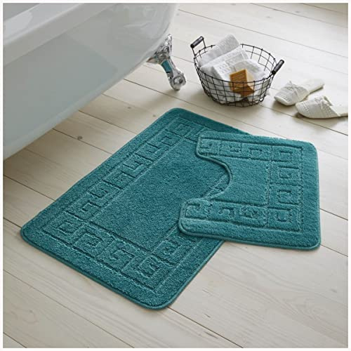 GAVENO CAVAILIA Super Absorbent 2 PIECE GREEK BATH SET Teal, 42095415