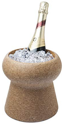Final Touch Cork Ice Bucket for Wine and Champagne, 2.25L