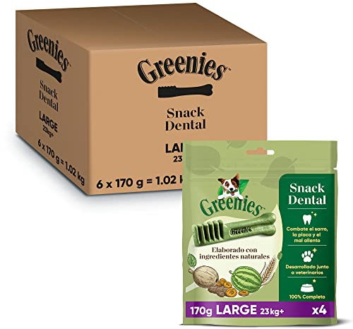 Greenies Snack Dental 100% Natural para Perros Grandes 6x170g