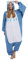 Pigiama Animali Cosplay Uomo Donna Adulti Costume Tuta Halloween Carnevale Blu M