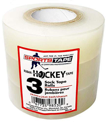 Sportstape Hockey Tape Multipack, Clear, 3 Roll