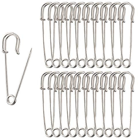 Sicherheitsnadeln, 30 Stücke Starke Metall Deckennadeln Für Schmuckbastelarbeiten Silberfarben (30 mm/ 1.18 zoll, 40 mm/ 1.57 Zoll Und 50 mm/ 1.96 zoll.)
