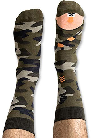 Nanushki unisex lustige verrückte Motiv Socken Militär Soldat (44-46 EU, Mili Terry)