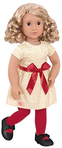 Our Generation Deluxe Puppe Noelle – 46 cm Puppe mit blonden Haaren, Puppenkleidung und Puppenzubehör, Zubehör Weihnachten – Kinder Spielzeug ab 3 Jahren