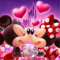 5D Diamant Malerei nach Zahlen, Mickey Minnie Loves Herzform Stickerei Kreuzstich Bild Zubehör Kunst Handwerk Wandaufkleber Dekor 30x30 cm