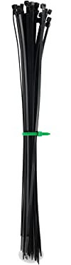 HPER® Kabelbinder schwarz I 10 Jahre UV- beständig I 360 mm x 4,8 mm I 100 Stück witterungsstabil I 15-30% mehr Zugkraft/Stabilität I zertifizierte Premium Qualität