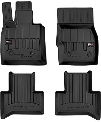 OMAC Gummi Fußmatten kompatibel mit Alfa Romeo Stelvio 2016-2024 Premium Gummi Schwarz 4tlg