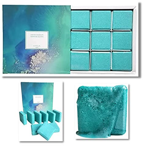 Aromatherapy Shower Steamers - Set of 9 Shower Bombs with Essential Oils for Relaxation - Eucalyptus (Box)