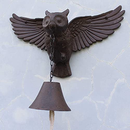 X&Z-XAOY Art Deco Cast Iron Doorbell Doorbell Vintage European-style Courtyard Wall Creative Hand Bell 6x17x36cm Retro doorbell