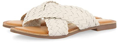 GIOSEPPO Sandalia EN Color Off-White con Tiras Trenzadas para Mujer UPALA