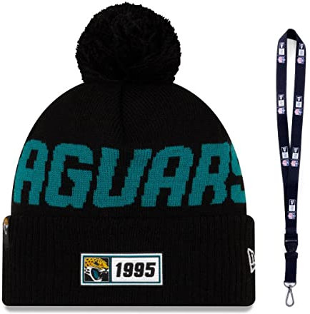 New Era Mützen - Wintermütze - American Football - NFL - Seahawks - Raiders - Vikings - Patriots - Packers - Falcons - Cardinals - 49ers - Limited Schlüsselband (Jaguars Black)