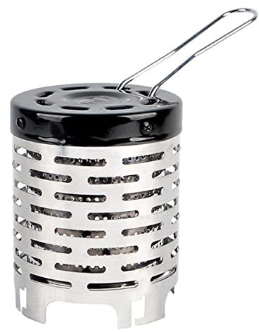 LJBOZ Edelstahl Gaskocher Heizaufsatz, Campingkocher Mini Zelt Heizung Herd, Heizaufsatz für Tragbarer Gaskocher mit Griff, CampingwäRmer Mini Heizlampe, für Outdoor Camping Backpacking