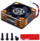 RC Motor Cooling Fan, 28000RPM Brushless ESC Alluminum Motor Cooling Fan for RC Car 1/8 1/10 Turbo Esc A3(Orange Black)
