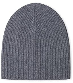 Style & Republic 100% Kaschmir Beanie für Herren, fein gerippt in versch. Farben (Grau)