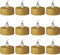 Lot de 12 bougies chauffe-plat à LED dorées scintillantes - Bougies chauffe-plat réalistes sans flamme pour Noël, Pâques, Halloween, mariage, fête, festival, etc