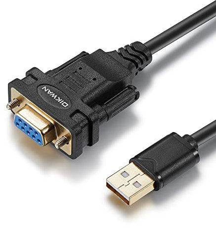 OIKWAN USB to RS232, USB Female Serial Adapter with FTDI Chipset,USB 2.0 to Female DB9 Serial Cable for Windows 11,10, 8, 7, Vista, XP, 2000, Linux and Mac OS(6ft)