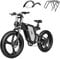 X20 Electric Bicycle, 200OW Motor, 20 x 4.0 Fat Tire Electric Bike for Adults, 48V 25AH Removable Battery, 55 & 25KM/H, Snow Beach Mountain E-Bike with Dual Hydraulic Shock Absorber & Pedal Assist
