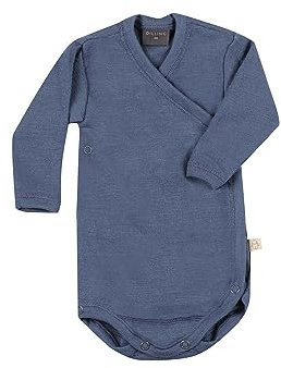 Dilling Baby Wickelbody aus Merinowolle Donnerblau 56