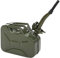 LEADZM Bidon Essence Jerrican Professionnel 10L en Métal avec Bec Verseur - Bidon Carburant Portable pour Diesel, Kérosène, Gazoline (Vert)