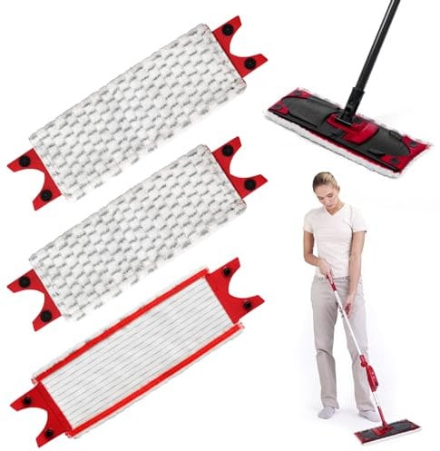 Vileda Recharge, Lot De 3 Recharge Vileda Serpillere, Serpillere Microfibre pour Sol, 2 en 1serpillere pour Vileda, SerpillièRe Ultramax Recharge pour Vileda Balai Serpillere pour Tous Types De Sol