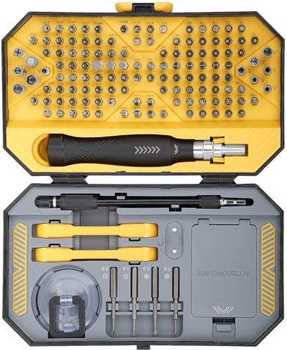 Nutmanel 145Pcs Kit Tournevis de Précision, Kit Tournevis, 145 en 1 Tournevis Precision avec 116 Embouts Magnétique, pour iPhone, Macbook, Switch, PS4, Smartphone, Laptop, PC, Lunettes, Montre, etc