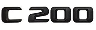 INPETS Mattschwarz C 200 Auto-Kofferraum-hintere Buchstaben-Wort-Abzeichen-Emblem-Buchstaben-Aufkleber-Aufkleber, kompatibel mit Mercedes Benz C-Klasse C200