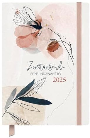 Terminkalender Classic Timer Blütenzauber - Kalender 2025 - Korsch-Verlag - Eine Woche auf 2 Seiten - Terminplaner - 13 cm x 18,5 cm