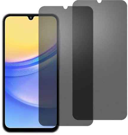chejuza Film de protection anti-espion en céramique mat pour Samsung A15 4g/5g [2 pièces], protection d'écran, anti-empreintes,matériau PET (non en verre)