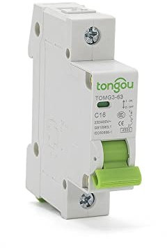 QXYOGO Disjoncteur,Interrupteur Différentiel 1A 6A 10A 16A 25A 32A 40A 63A MCB disjoncteur Miniature 4.5KA Type C Interrupteur ca 110V/230V/400V(10A)