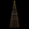 Tidyard LED Weihnachtsbaum Tannenbaum Lichterbaum Weihnachtsdeko Beleuchtung Außen Beleuchtet Lichterkette Outdoor Kegelform Mehrfarbig 1400 LEDs 160x500 cm