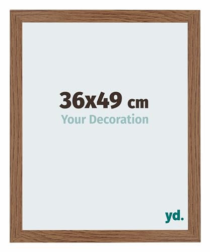 yd. Your Decoration - Puzzlerahmen 36x49 cm - Eiche Rustikal - Puzzlerahmen 500-1000 Teile - Holz Bilderrahmen - Mura