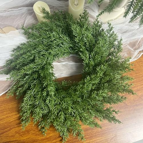 Künstliche Kiefer Grün Zypressen Girlande 180/200cm, Weihnachtsgirlande für Innen und Aussen, Weihnachten Aesthetic Deko Tannengirlande, Girlande Weihnachten Tannengrün von Wände und Treppe (200CM)