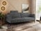 MKS MEBLE 3 Sitzer Sofa mit Schlaffunktion Schlafsofa mit Metallgestell Couch mit Schlaffunktion Bettsofa mit Großer Liegefläche von 200 L × 140 B - Dunkelgrau Cord - Salento