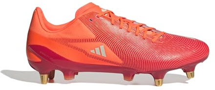 adidas RS 15 Pro Soft Ground Rugbystiefel für Herren, Rot, Weiß, Orange, 47 1/3 EU