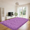 OuTanTe Hochflor Teppich Wohnzimmer 120x160cm, Lila Flauschiger Weichen Teppich Schlafzimmer Teppiche, Modern Shag Plüsch Wohnzimmerteppich Bettvorleger High-Pile Carpet rutschfest für Kinderzimmer