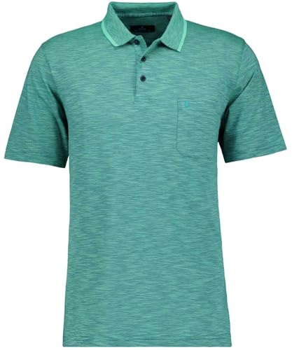 RAGMAN Herren Softknit-Polo gestreift, Flammdesign