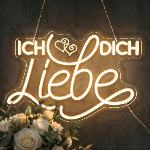 GGAQQ Ich Liebe Dich Neon schild I love you Neonlicht | Hängeschild für Frauen Beste Freundin Mama Schwester Partner Geburtstag Geschenke Hochzeit Heiratsantrag Dekoration