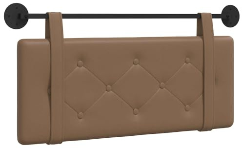 vidaXL Hängendes Kopfteil Cappuccino Kunstleder, Modernes Schlafzimmer, Rechteckiges Wandkopfteil, Gepolsterte Rückenlehne, Minimalistisches Design, Platzsparend und elegant