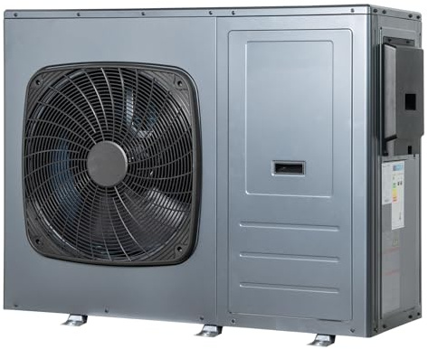 Techomey Pompe à Chaleur Air Eau, 10kW, COP 4.8, Pompe à Chaleur Monobloc, Contrôle Intelligent avec WiFi, Système 3 en 1: Chauffe-eau, Chauffage, Refroidissement, A+++