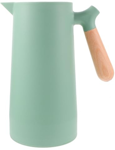 Operitacx Termo Pequeño Interior de Vidrio Aislante, Botella Térmica para Mantener el Calor, Hervidor de Agua Caliente Doméstico, Botella de Color Verde, Adecuado para Uso en Hogar y