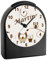 CreaDesign, WU-50-1007-08, Eule Farbe Beige, analog Kinderwecker schwarz, Funkwecker ohne Ticken, mit Licht, personalisiert mit Namen, 9,6 x 5,5 x 11,9 cm, 104 g