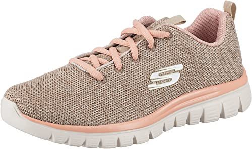 Skechers Zapatillas Deportivas Mujer Graceful-Twisted Fortune Beige, Scarpe da Ginnastica Basse Donna, 39 EU