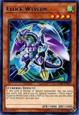 Yu-Gi-Oh! - Clock Wyvern - SOFU-EN001 - Soul Fusion - Unlimited Edition - Rare