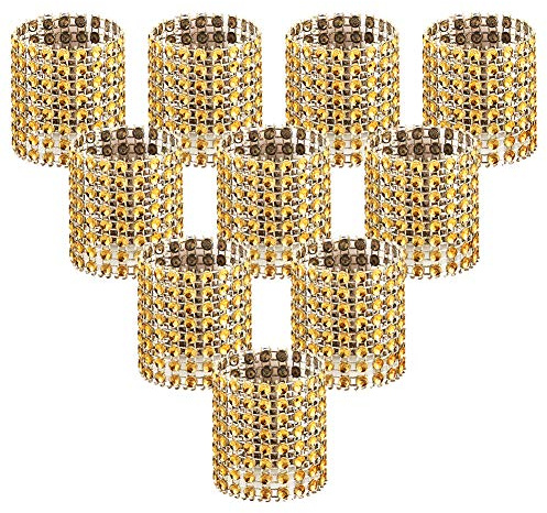 Accmor 100pcs Napkin Rings, Gold Napkin Rings Buckles for Table Decorations, Wedding, Dinner, Party, DIY Decoration