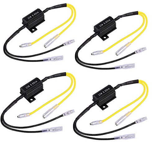 4 x Widerstand Leistungswiderstand Lastwiderstand Motorrad Blinker LED Ladewiderstand Flash Blinker Fix Fehler 12V 25W 6.8Ohm