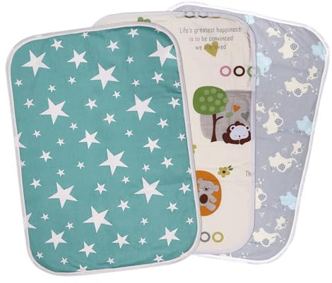 Wasserdichte Wickelunterlage, 3 Stück Tragbare Waschbare Baby Changing Mat 50 * 70cm für Indoor/Outdoor/Reisen