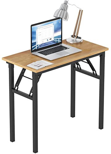 Need Schreibtisch Klapptisch aus Holzwerkstoffen Kleiner Computertisch PC Tisch Bürotisch Arbeitstisch Esstisch für Zuhause, Büro, Picknick, Garten 80 * 40 cm,AC5BB-8040