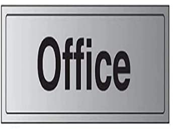 V Safety General Door-Office Sign - 300mm x 100mm - Self Adhesive Alu Effect